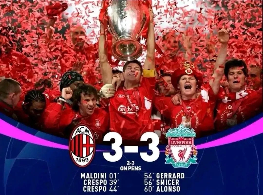 利物浦逆转：AC米兰双双落败